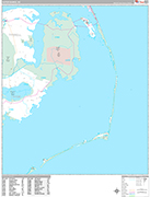 Outer Banks Wall Map Premium Style